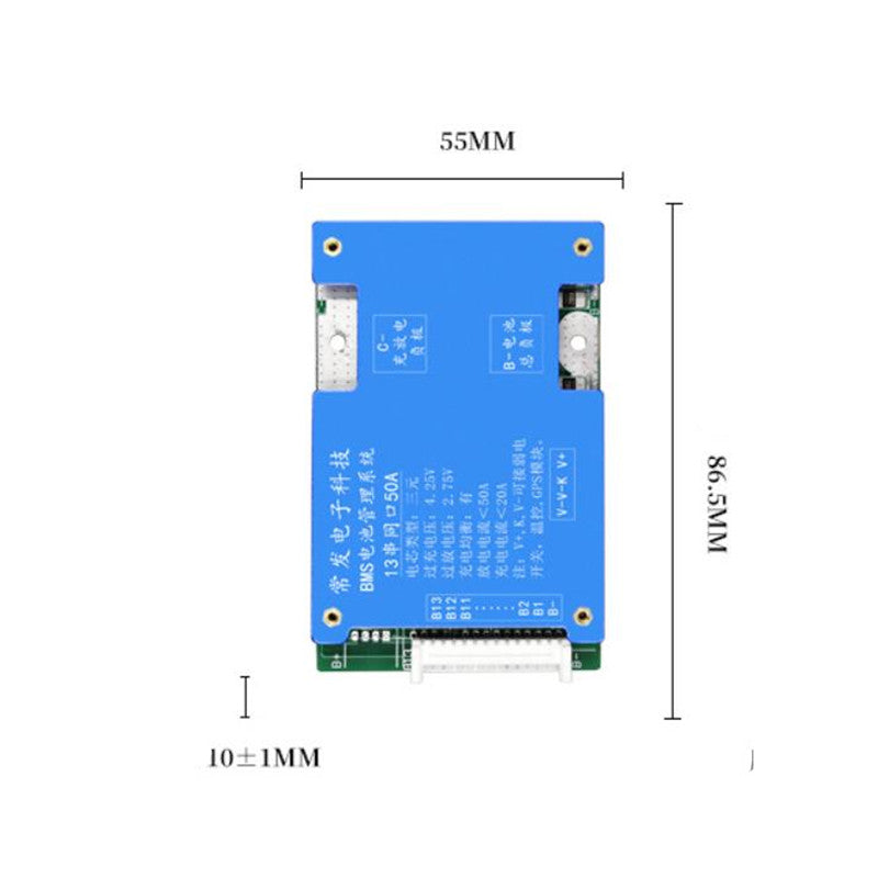 BMS 13S 48V 30A con balanceo de carga