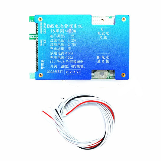 BMS 16S 60V 60A con balanceo de carga