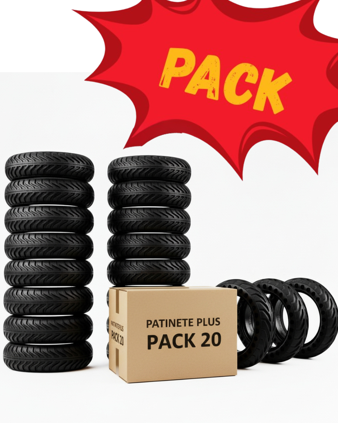 Pack 10/20 UND 一 Rueda maciza 8.5×2 [Nedong]