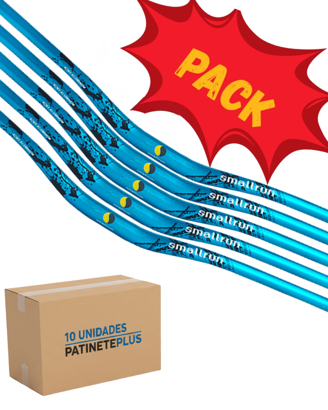 PACK 10 UND- Manillar para patinete / bici Azul  [Aluminio 6061]