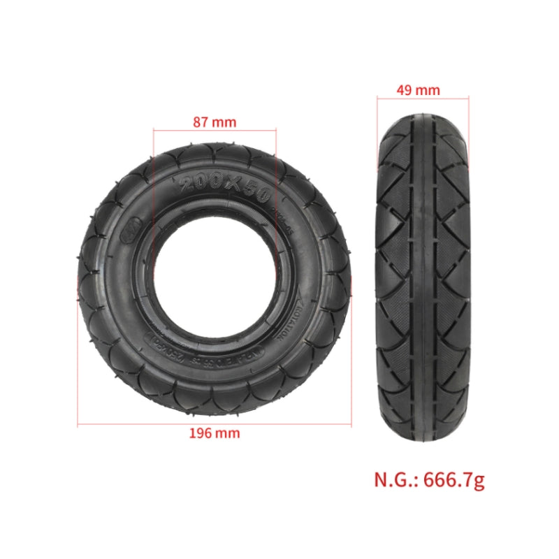 Rueda maciza rellena 200×50