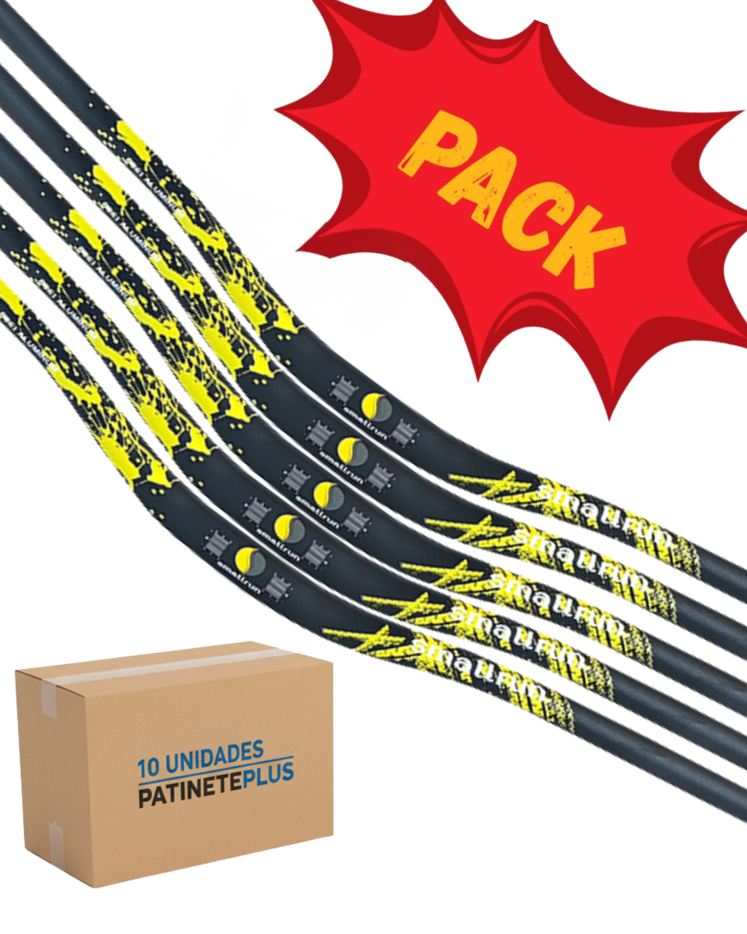 PACK 10 UND- Manillar para patinete / bici Negro  [Aluminio 6061]
