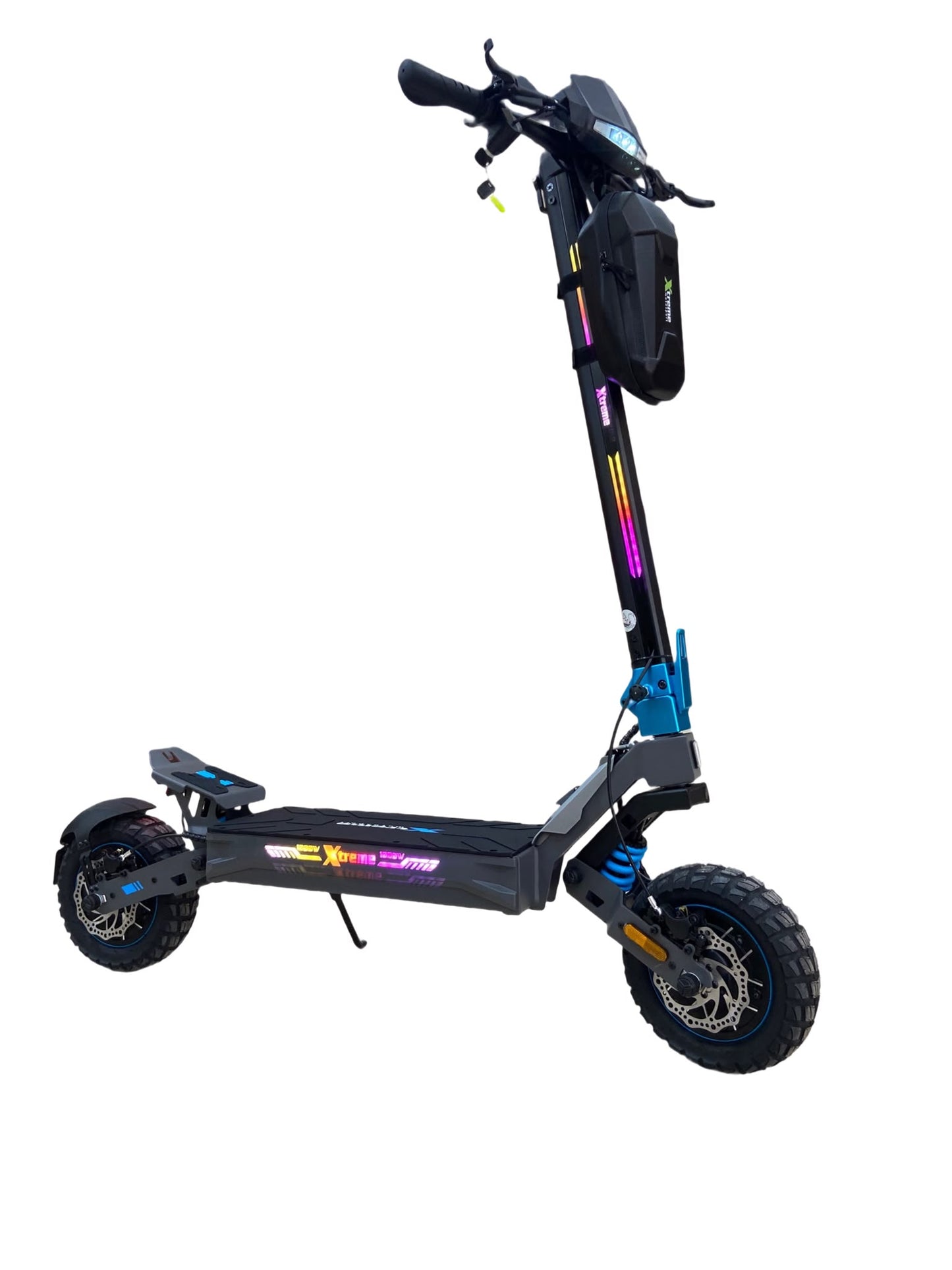 Patinete eléctrico Xtreme F1 MAX color azul, vista lateral