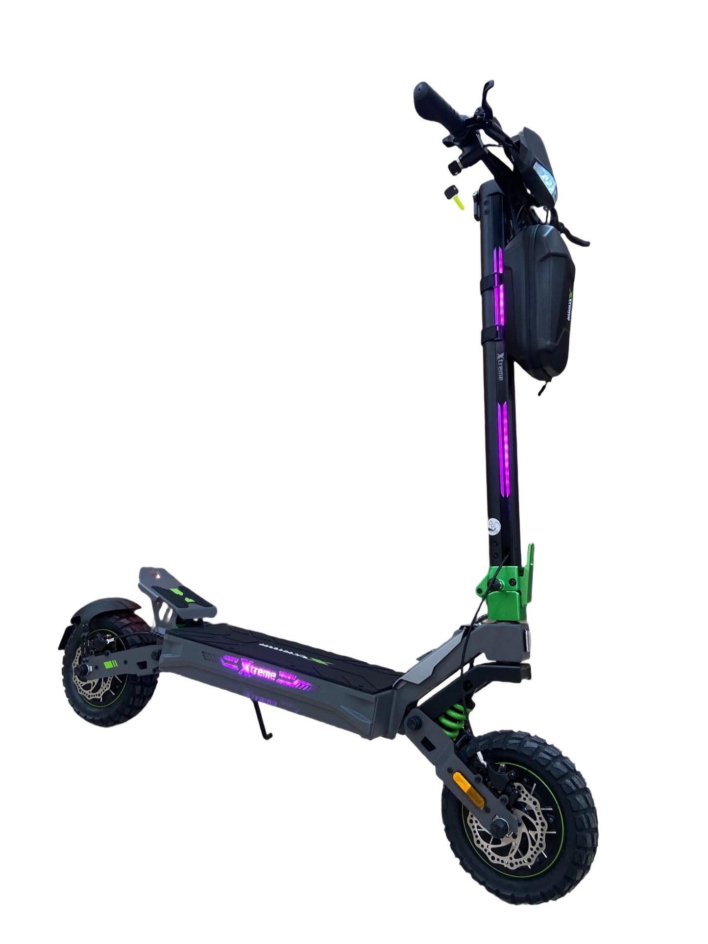 Patinete eléctrico Xtreme F1 MAX color verde, vista lateral