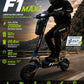 Xtreme F1 MAX naranja, detalle suspensión trasera